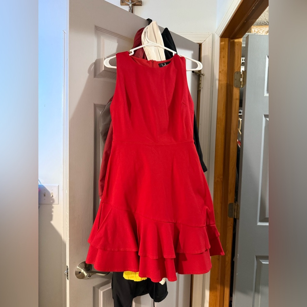 Lulu's Vibrant Red Sleeveless Dress